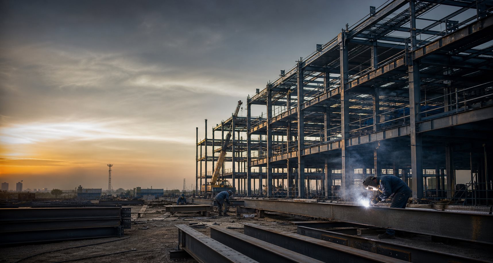 Chantier de construction métallique